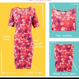 LuLaRoe Burnt Orange Floral Julia Dress